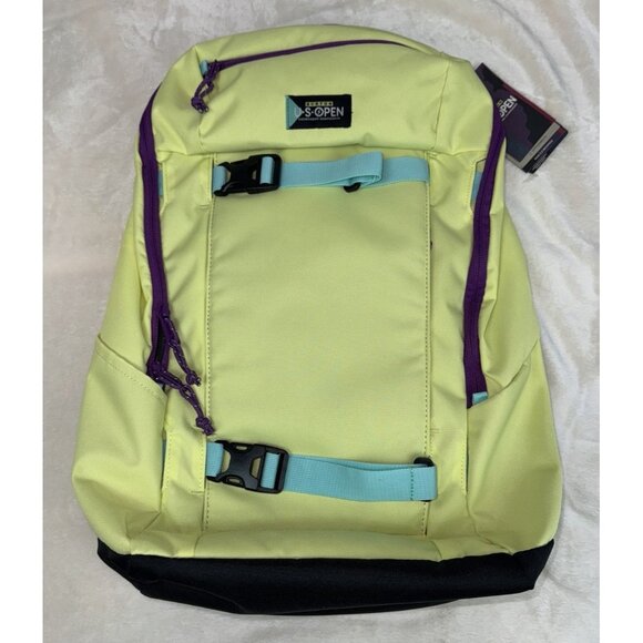 NWT BURTON US OPEN SNOWBOARDING Championships BackPack Bag Yellow Purple - Picture 1 of 8